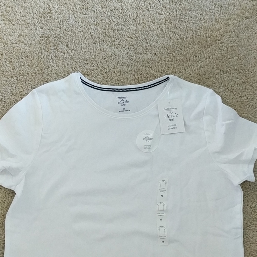 Croft & Barrow White Crew Neck Tee